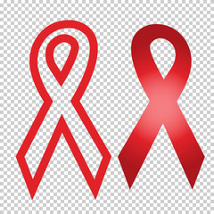 Aids Sign Red Ribbon