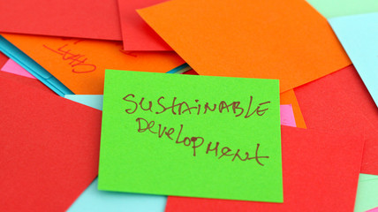 Note papers with text 