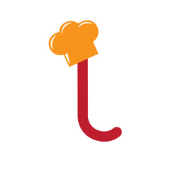 Cook Themed Alphabet Design Concept: L