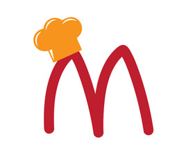 Cook Themed Alphabet Design Concept: M