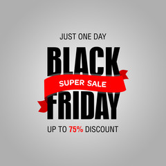 Black Friday sale best design template. Black Friday banner, poster, badge, sticker, web advertising vector illustration.