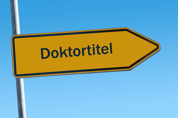 Fototapeta premium Schild 65 - Doktortitel