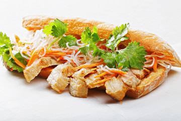 Banh mi with pork