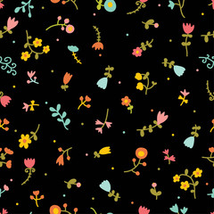 Ornate floral seamless texture, endless pattern with flowers. Seamless pattern can be used for wallpaper, pattern fills, web page background, surface textures.