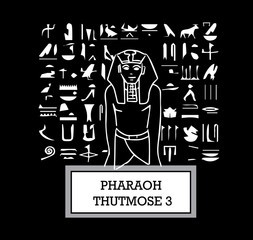 Illustration of Pharaoh Thutmose III