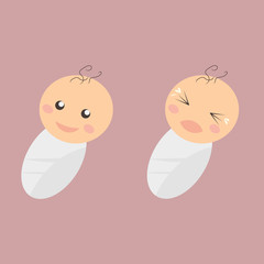 Baby beautiful colorful icon