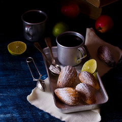Homemade biscuits madeleines