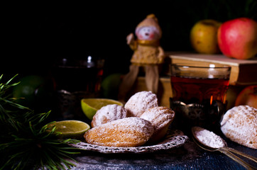 Homemade biscuits madeleines