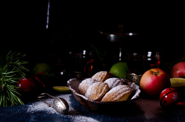 Homemade biscuits madeleines