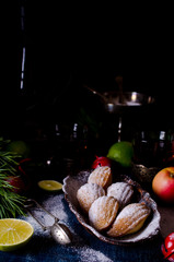 Homemade biscuits madeleines