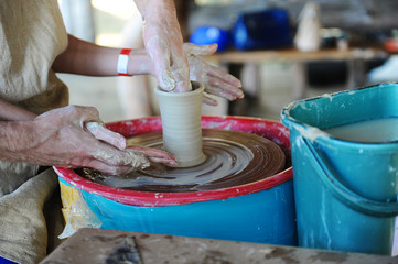hands of a potter, studing