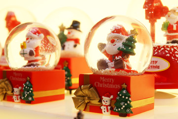 Christmas themed snow globe