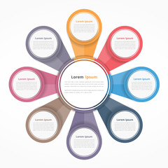 Circle Diagram with Eight Elements