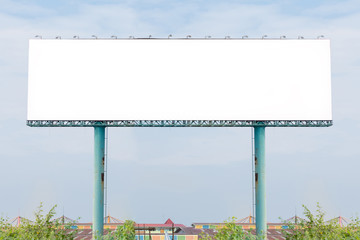 Blank billboard on black background- can advertisement for display product