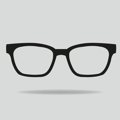 Vector Glasses Icon, red, logo, eps.