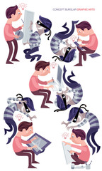 concept burglar graphic design