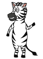 Fototapeta na wymiar Zebra Cartoon