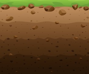 Underground design with grass illustration