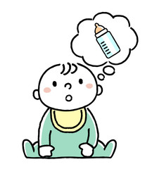 赤ちゃん：ミルクがほしい
