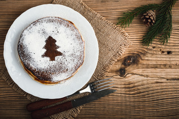 Homemade Christmas pancakes