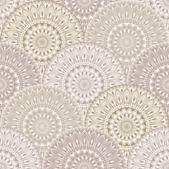 Seamless background of beige and violet, brown color in the style of Indian