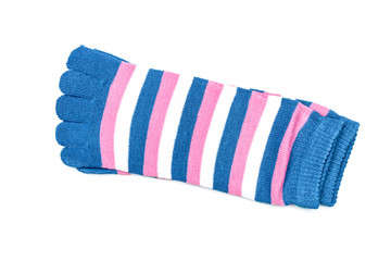 Colorful socks isolated on a white background