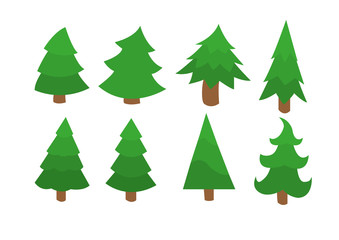 different forms of trees. Vector