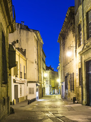 small alley by night in Aix