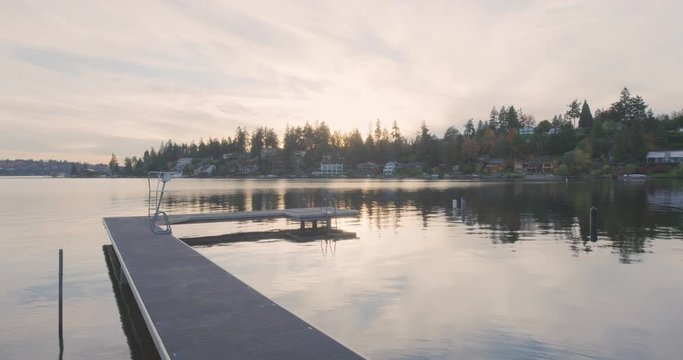 Sunset on Dock Bellevue Meydenbauer Bay