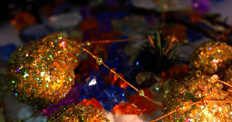 New year golden Garland