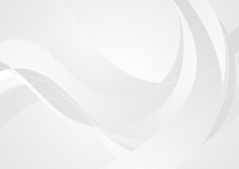 Abstract light grey waves background