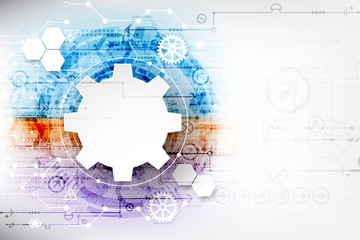 Abstract color digital communication technology background.