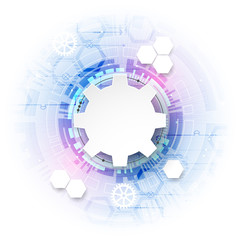 Obraz premium Abstract color digital communication technology background.