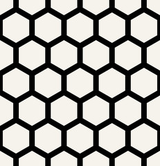 hexagon geometric black and white graphic pattern