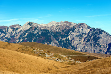 Plateau of Lessinia, Veneto, Verona, Italy and Italian Alps (Carega)