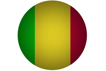 3D Mali flag ,original and simple Mali flag.Nation flag