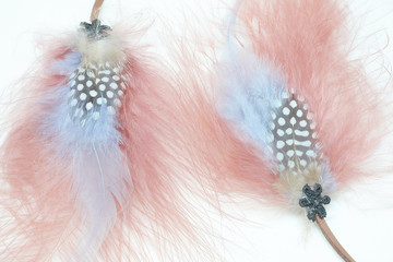 Bohemian boho style vintage color trends ,Chicken feather texture background