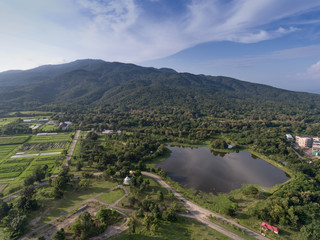 Fototapeta na wymiar ChiamgMai University and Sutep mountain