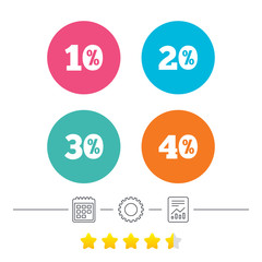 Sale discount icons. Special offer price signs.