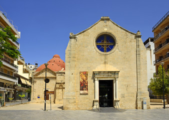 Heraklion, Saint Catherine church and chapel of Ten Saints built during the 2nd Byzantine Period. Heraklion is the largest city of Crete