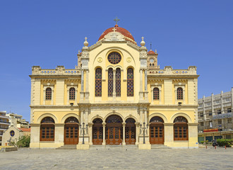  Heraklion, Agios Minas Cathedral in honour of Saint Menas, patron saint of the city. Heraklion is the largest city of Crete
