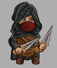 Medieval game character assassin