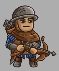 Obraz premium Medieval Game Sprites Characters Collection. Arbalester