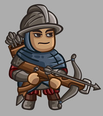 Medieval Game Sprites Characters Collection. Heavy arbalester