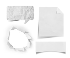 Pieces of torn paper