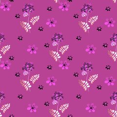 Abstract ornament floral elements seamless pattern print backgro