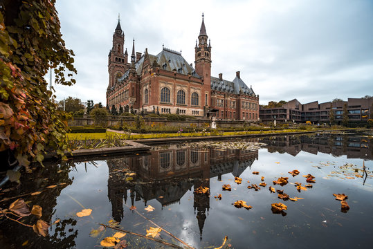 Beautiful building and most visited building in The Hague at Autumn season
