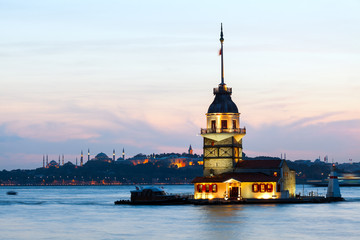 Maiden's Tower in istanbul, Turkey.