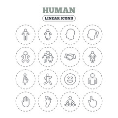 Human icons. Toddler and pregnant woman.