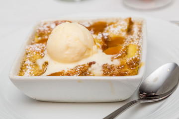 Baked Apple Tart with Vanilla Ice Cream